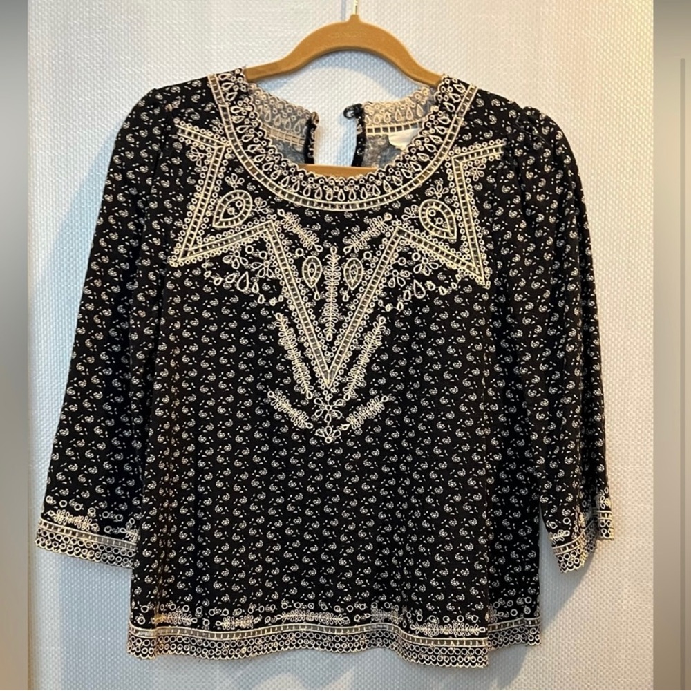 Anthropologie Size S Chehalis Embroidered Blouse
